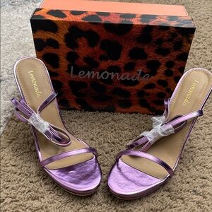 Lemon Shimmering Purple Women's Heels